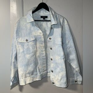 Forever 21 Jean Jacket cloud print size 2x